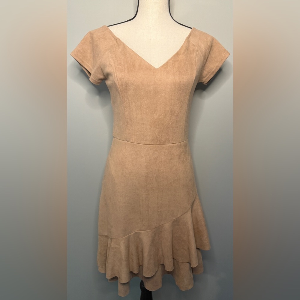 NWT Aqua Tan Suede Dress Size Medium